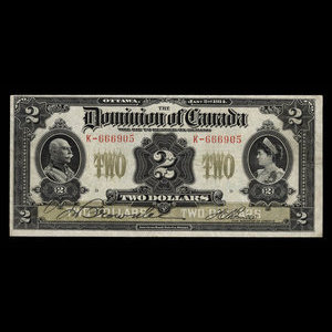 Canada, Dominion of Canada, 2 dollars : January 2, 1914