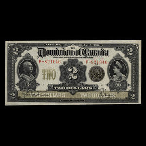 Canada, Dominion of Canada, 2 dollars : January 2, 1914