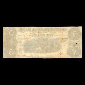 Canada, International Bank of Canada, 5 dollars : September 15, 1858