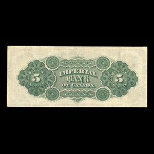 Canada, Imperial Bank of Canada, 5 dollars : January 3, 1916