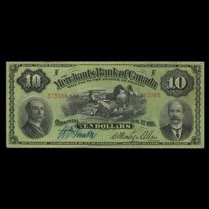 Canada, Merchants Bank of Canada (The), 10 dollars : February 1, 1916