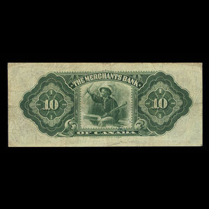 Canada, Merchants Bank of Canada (The), 10 dollars : February 1, 1916