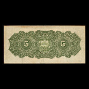 Canada, Bank of Nova Scotia, 5 dollars : September 1, 1908