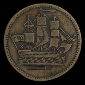 Canada, unknown, 1/2 penny : 1835