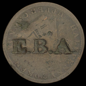 Canada, unknown, 1/2 penny : 1820