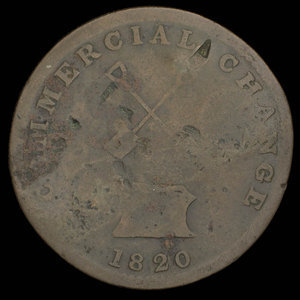 Canada, unknown, 1/2 penny : 1820