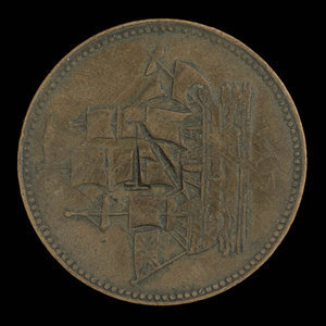 Canada, unknown, 1/2 penny : 1835