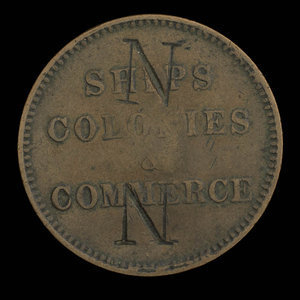 Canada, unknown, 1/2 penny : 1835