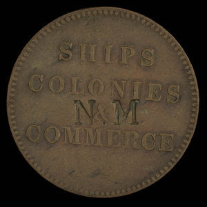 Canada, unknown, 1/2 penny : 1835