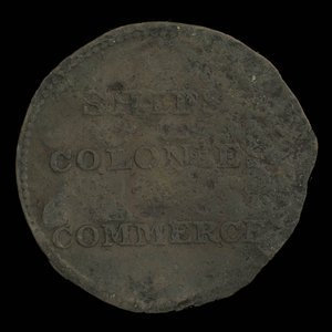 Canada, unknown, 1/2 penny : 1835