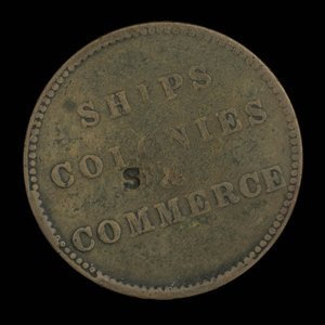 Canada, unknown, 1/2 penny : 1835