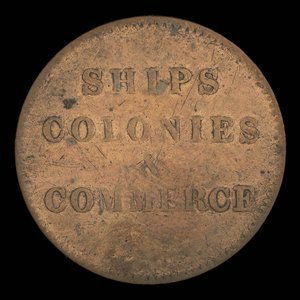 Canada, unknown, 1/2 penny : 1835