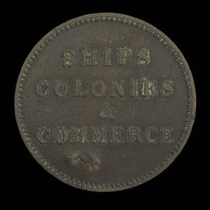 Canada, unknown, 1/2 penny : 1835