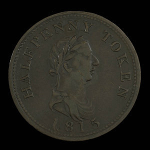 Canada, unknown, 1/2 penny : 1815