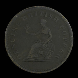 Canada, unknown, 1/2 penny : 1815