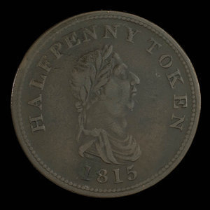 Canada, unknown, 1/2 penny : 1815