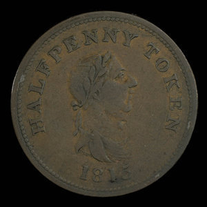 Canada, unknown, 1/2 penny : 1815