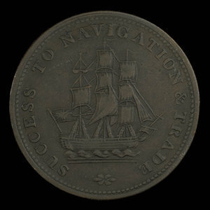 Canada, unknown, 1/2 penny : 1815