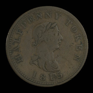 Canada, unknown, 1/2 penny : 1815