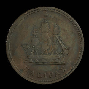 Canada, unknown, 1/2 penny : 1815