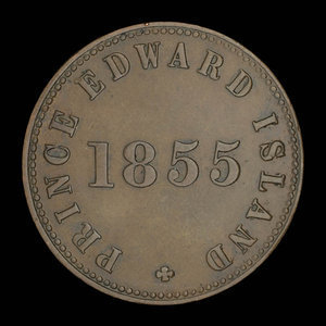 Canada, George Davies, 1/2 penny : 1855