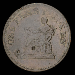 Canada, unknown, 1 penny : 1813