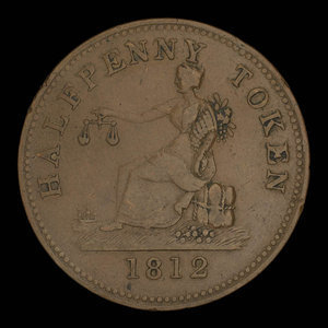 Canada, Joseph Tiffin, 1/2 penny : 1812