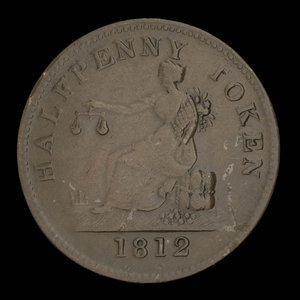 Canada, Joseph Tiffin, 1/2 penny : 1812