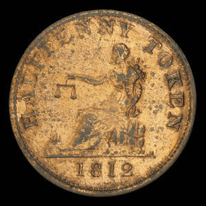 Canada, unknown, 1/2 penny : 1812