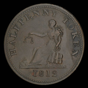 Canada, unknown, 1/2 penny : 1812