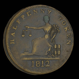 Canada, Joseph Tiffin, 1/2 penny : 1812