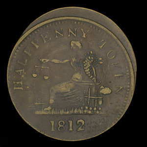 Canada, unknown, 1/2 penny : 1812