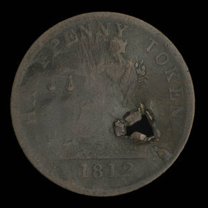 Canada, Joseph Tiffin, 1/2 penny : 1812