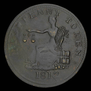 Canada, unknown, 1/2 penny : 1812