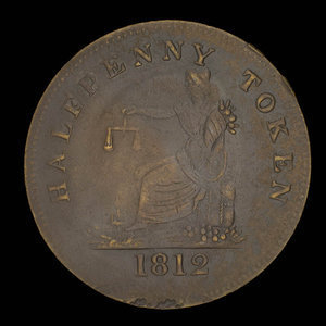 Canada, unknown, 1/2 penny : 1812