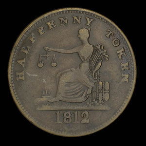 Canada, unknown, 1/2 penny : 1812