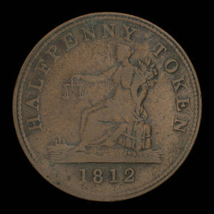 Canada, Joseph Tiffin, 1/2 penny : 1812