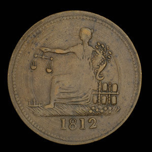 Canada, unknown, 1/2 penny : 1812