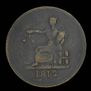 Canada, unknown, 1/2 penny : 1812