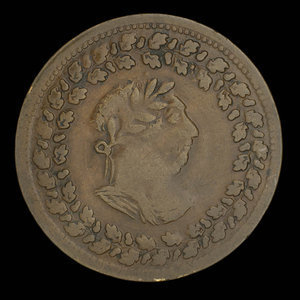 Canada, unknown, 1/2 penny : 1812