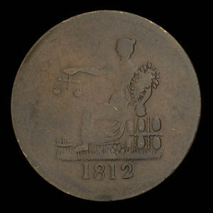 Canada, unknown, 1/2 penny : 1812