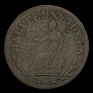 Canada, unknown, 1/2 penny : 1813