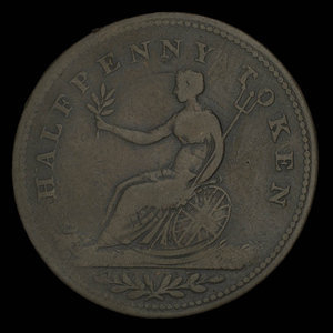 Canada, unknown, 1/2 penny : 1813