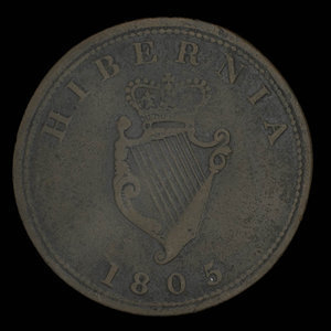 Canada, unknown, 1/2 penny : 1805