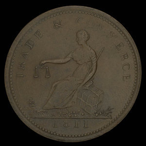 Canada, unknown, 1/2 penny : 1811