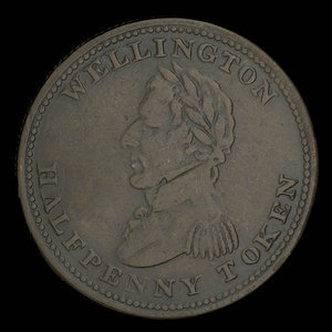 Canada, unknown, 1/2 penny : 1814