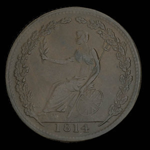 Canada, unknown, 1/2 penny : 1814