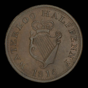 Canada, unknown, 1/2 penny : 1816