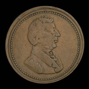 Canada, unknown, 1/2 penny : 1825