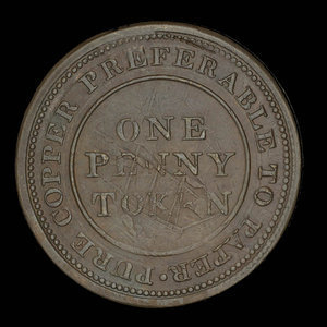 Canada, unknown, 1 penny : 1813